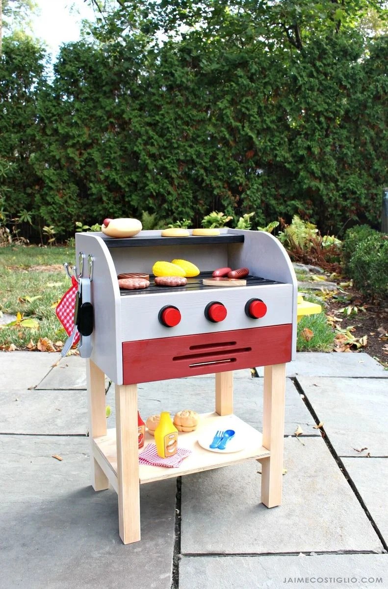 Kids Wood Play Toy Grill Ana White